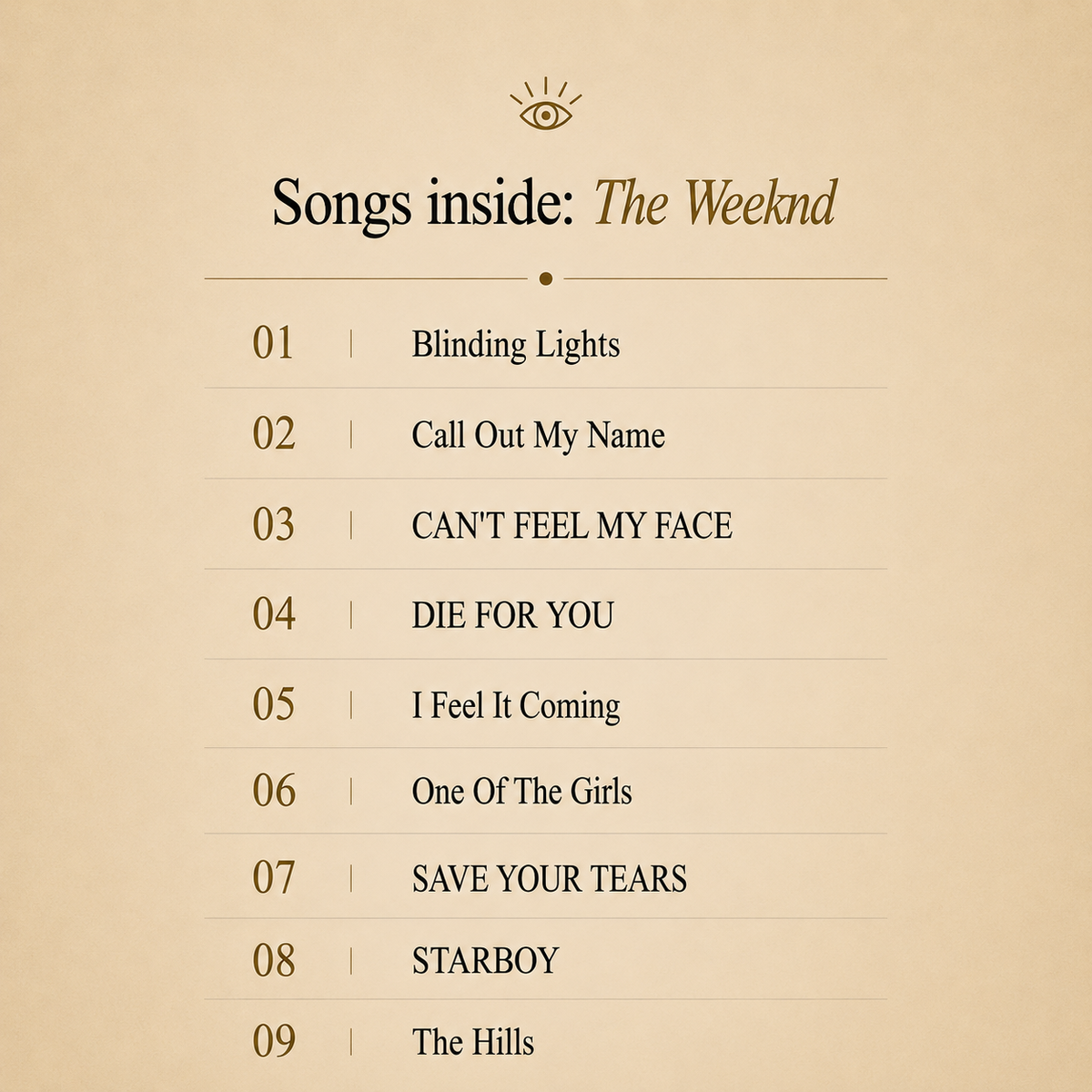THE WEEKND VINYL PLAYER