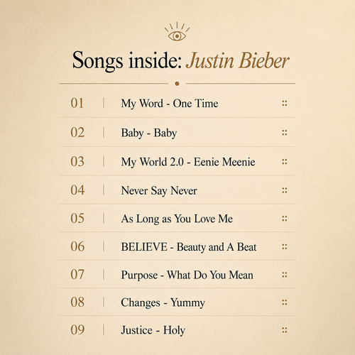 JUSTIN BIEBER VINYL PLAYER
